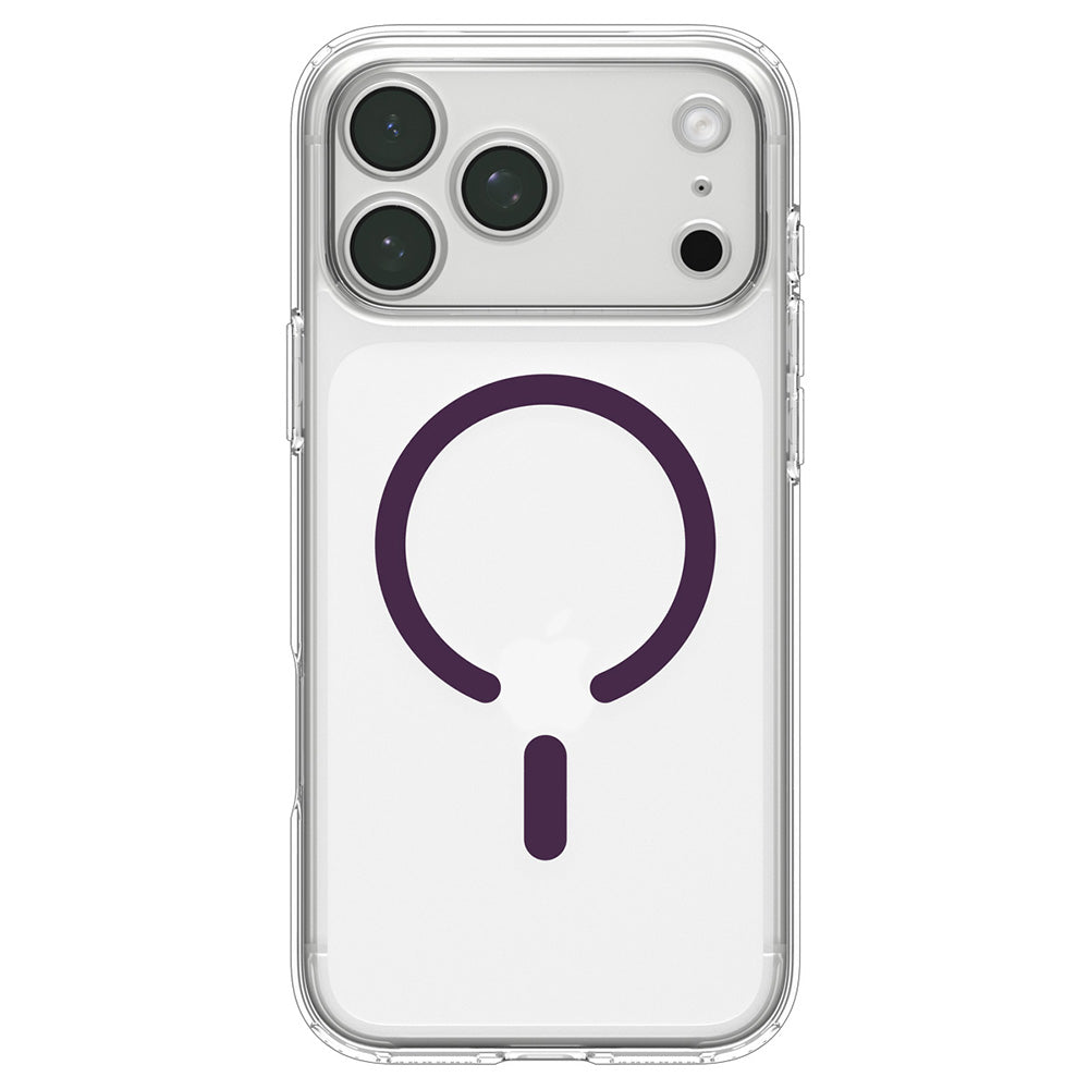 Custodia MagSafe per Apple iPhone 18 Pro / 17 Pro, Spigen, Ultra Hybrid, bordeaux trasparente ACS12335