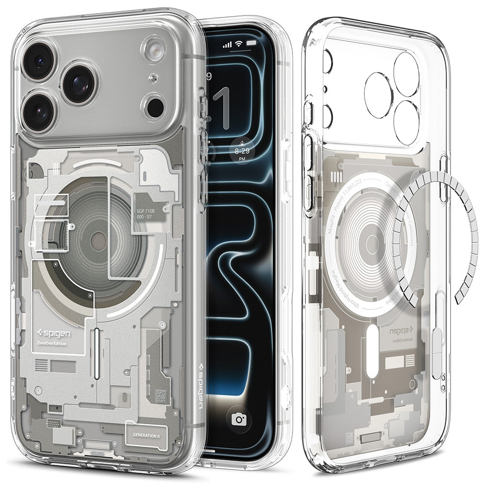 Custodia MagSafe per Apple iPhone 18 Pro / 17 Pro, Spigen, Ultra Hybrid Zero One, Beige ACS12164