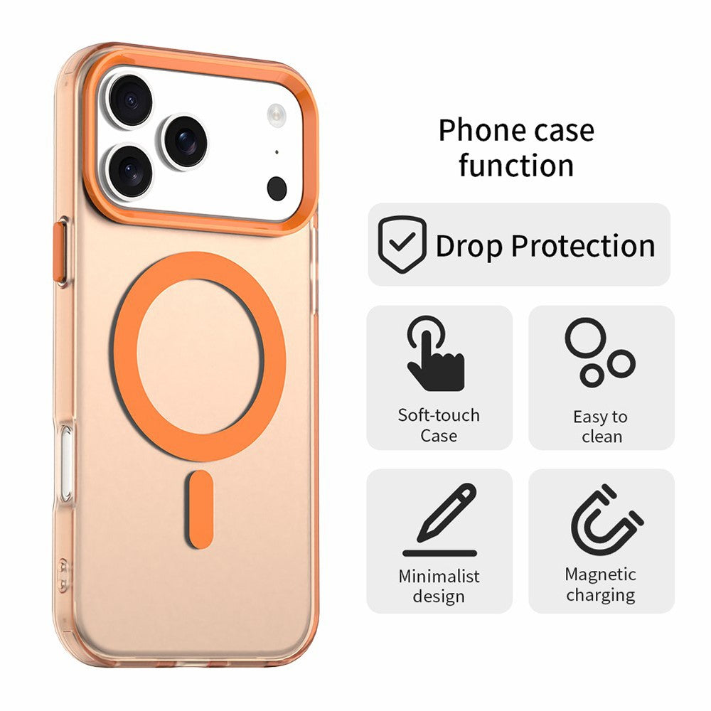 Custodia MagSafe per Apple iPhone 18 Pro / 17 Pro, Techsuit, CandyCase, Arancione