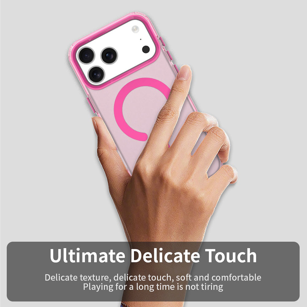 Custodia MagSafe per Apple iPhone 18 Pro / 17 Pro, Techsuit, CandyCase, Rosa