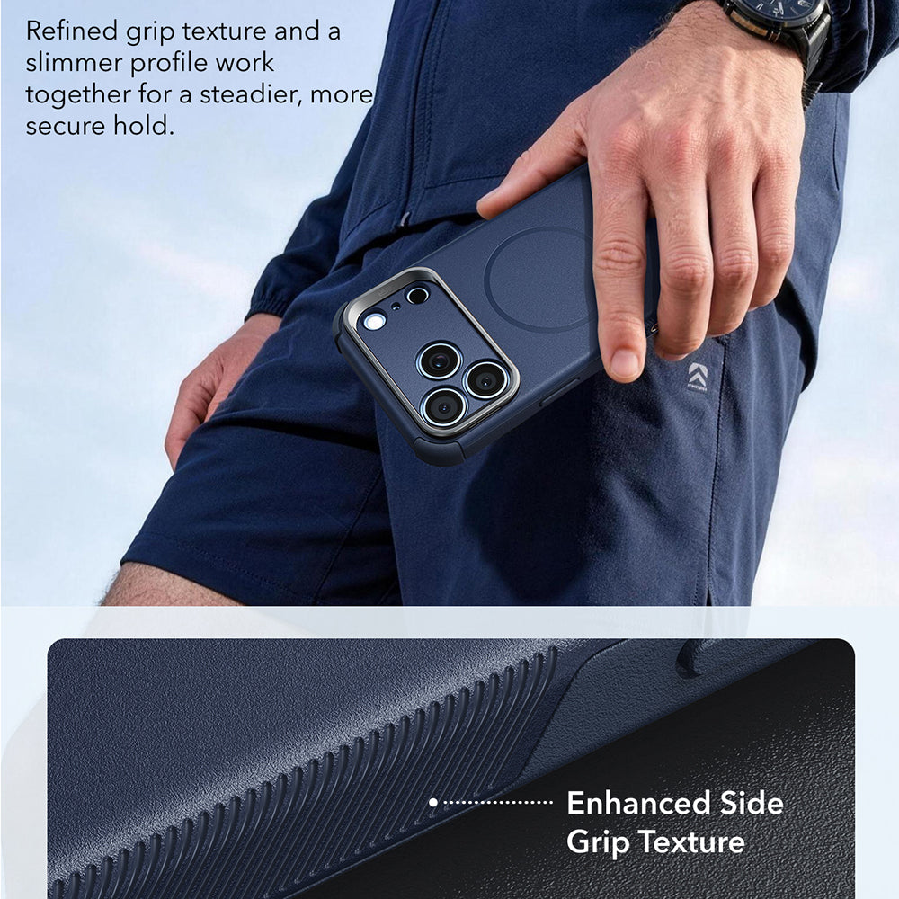 Custodia MagSafe per Apple iPhone 18 Pro Max / 17 Pro Max, ESR, Cyber Armor Kickstand, Blu