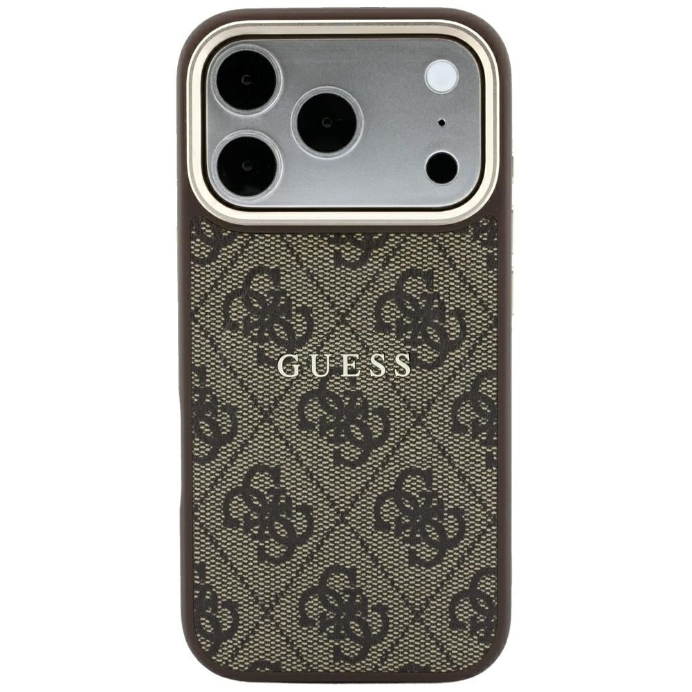 Custodia MagSafe per Apple iPhone 18 Pro Max / 17 Pro Max, Guess, 4G Embossed Classic, Marrone