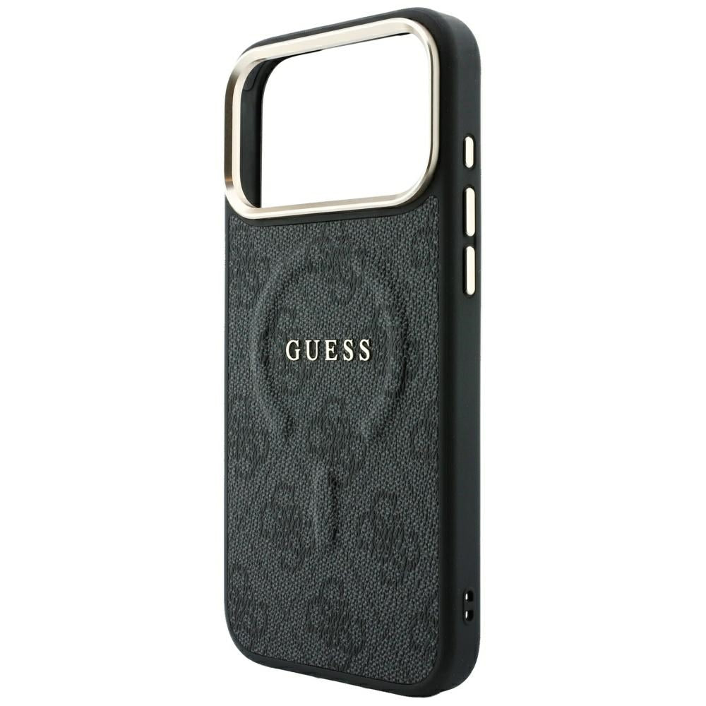Custodia MagSafe per Apple iPhone 18 Pro Max / 17 Pro Max, Guess, 4G Embossed Classic, Nera