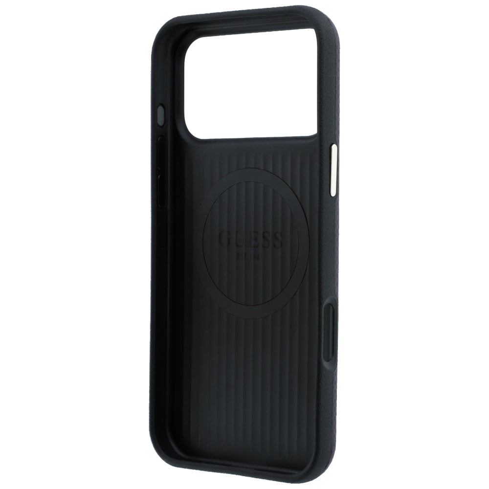 Custodia MagSafe per Apple iPhone 18 Pro Max / 17 Pro Max, Guess, Logo Triangolo Kevlar, Vinaccia