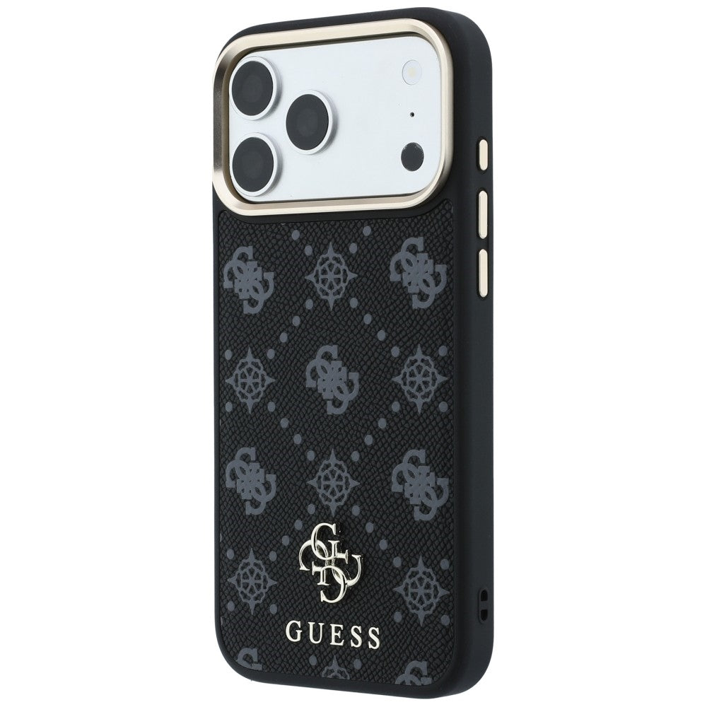 Custodia MagSafe per Apple iPhone 18 Pro Max / 17 Pro Max, Guess, Peony 4G Small Logo, Nera