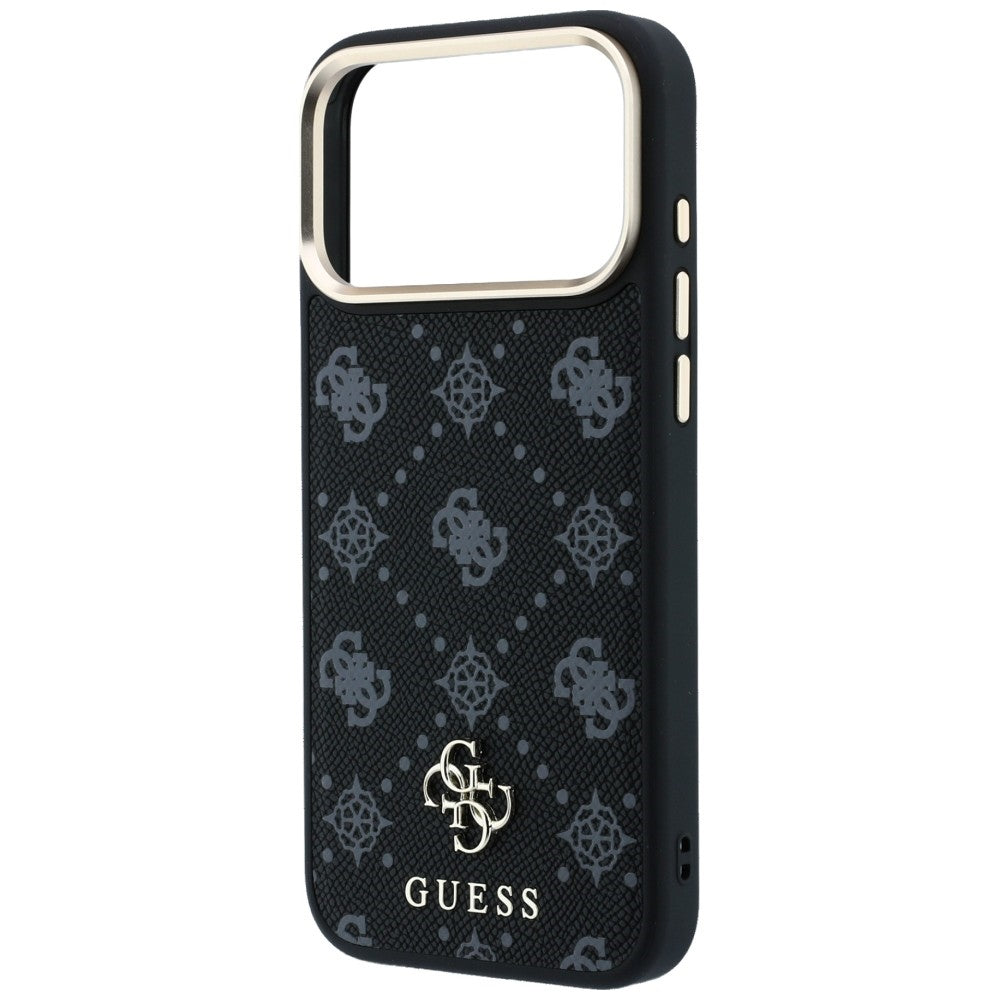 Custodia MagSafe per Apple iPhone 18 Pro Max / 17 Pro Max, Guess, Peony 4G Small Logo, Nera