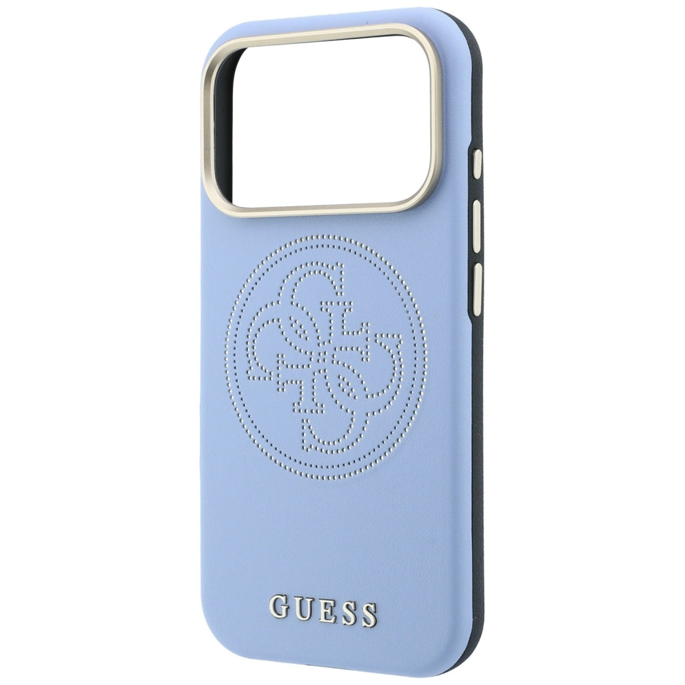 Custodia MagSafe per Apple iPhone 18 Pro Max / 17 Pro Max, Guess, Perforata 4G, Blu