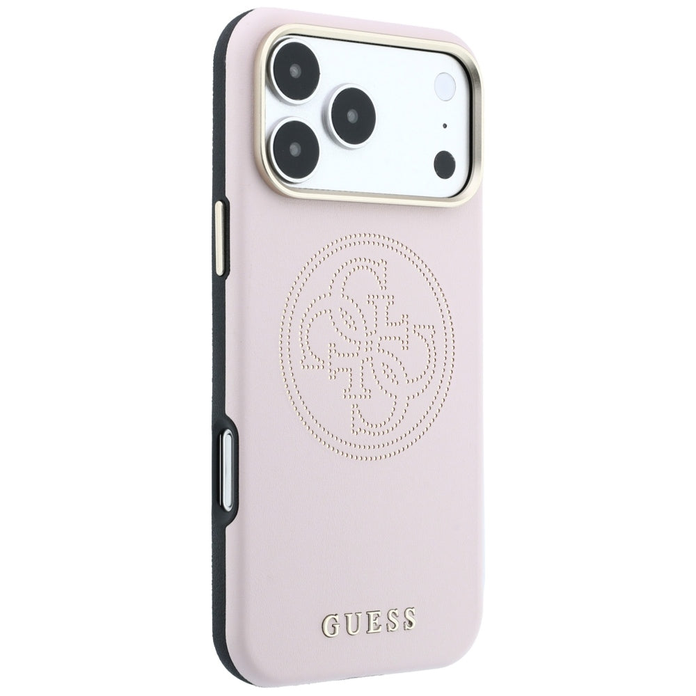 Custodia MagSafe per Apple iPhone 18 Pro Max / 17 Pro Max, Guess, Perforata 4G, Rosa