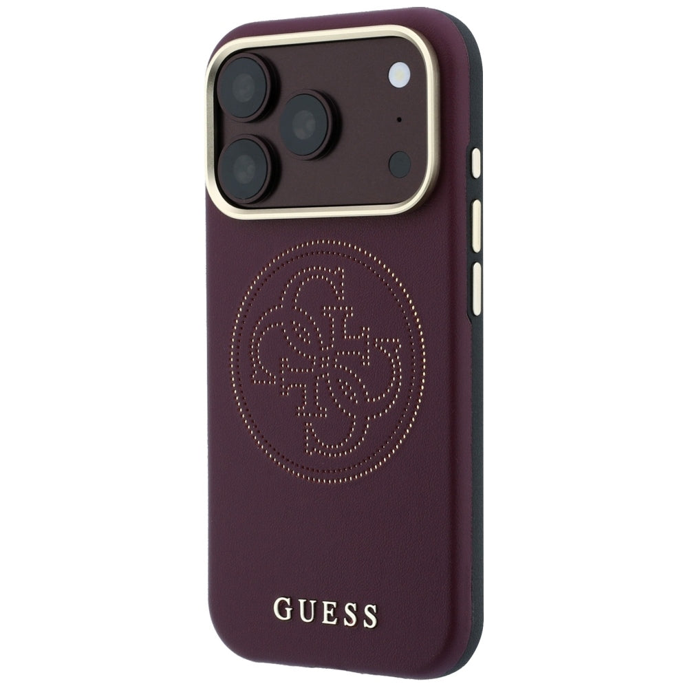 Custodia MagSafe per Apple iPhone 18 Pro Max / 17 Pro Max, Guess, Perforata 4G, Vinaccia
