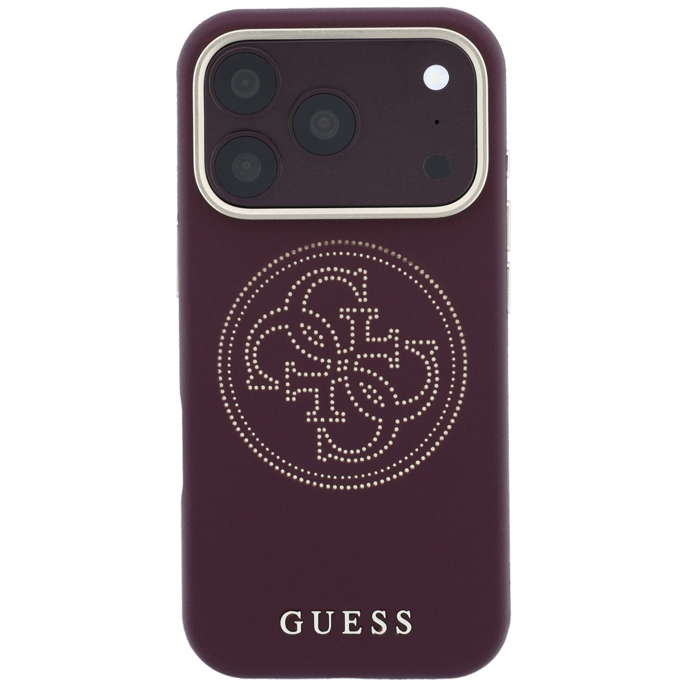 Custodia MagSafe per Apple iPhone 18 Pro Max / 17 Pro Max, Guess, Perforata 4G, Vinaccia