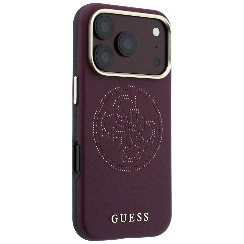 Custodia MagSafe per Apple iPhone 18 Pro Max / 17 Pro Max, Guess, Perforata 4G, Vinaccia