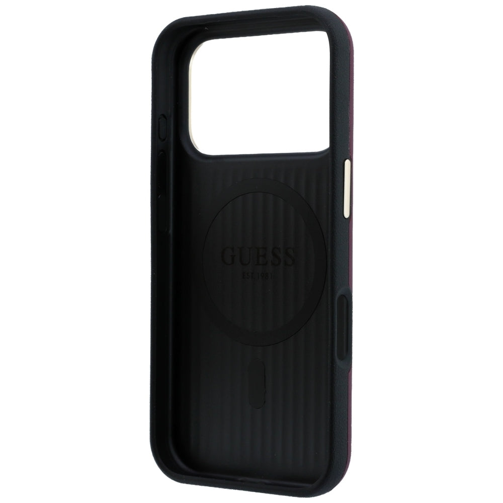 Custodia MagSafe per Apple iPhone 18 Pro Max / 17 Pro Max, Guess, Perforata 4G, Vinaccia