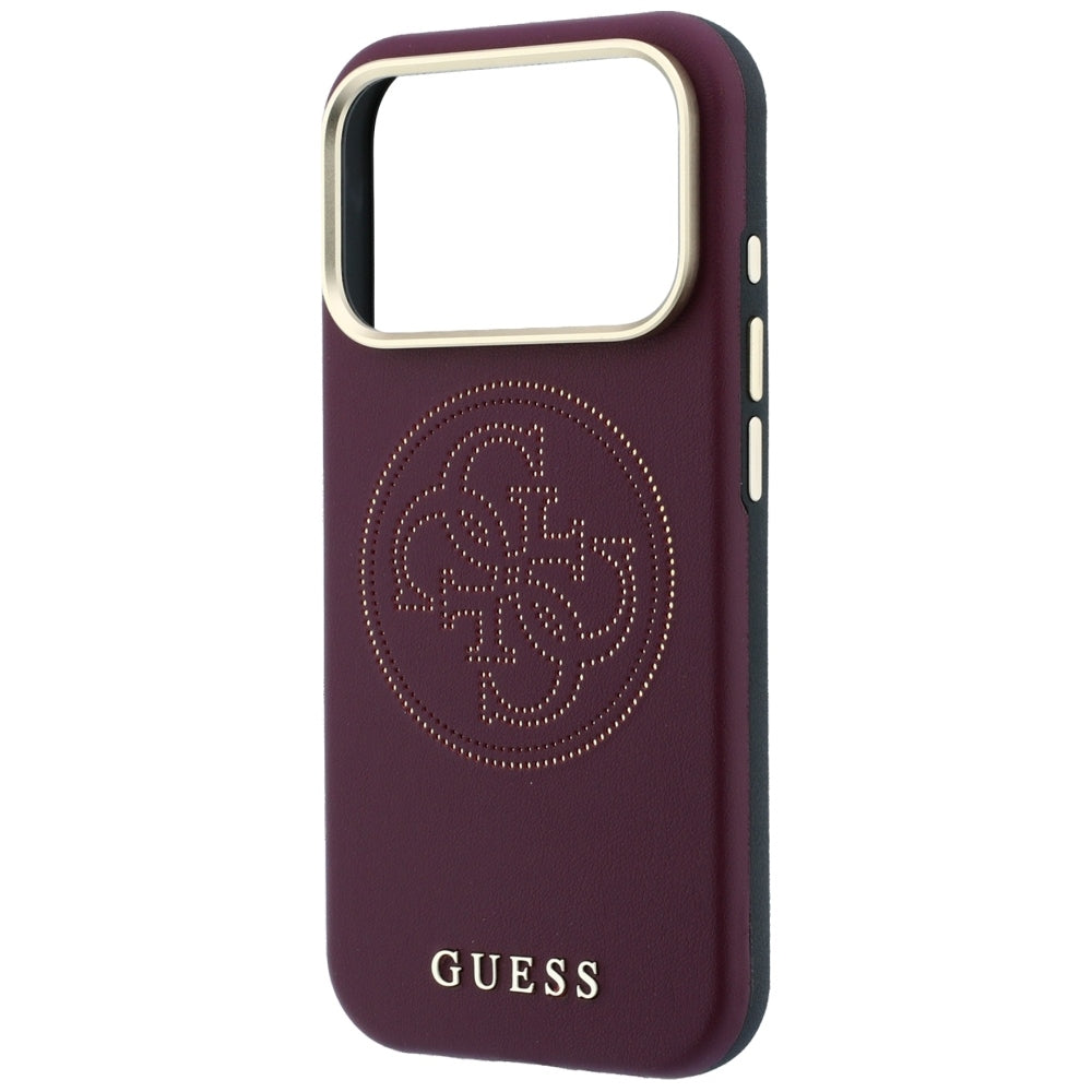 Custodia MagSafe per Apple iPhone 18 Pro Max / 17 Pro Max, Guess, Perforata 4G, Vinaccia