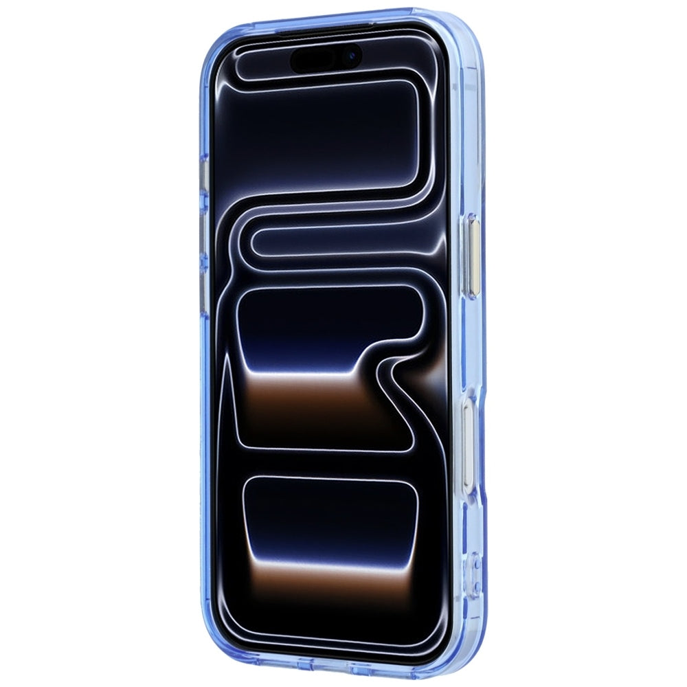 Custodia MagSafe per Apple iPhone 18 Pro Max / 17 Pro Max, Guess, Ring Stand Script Metal Logo, Blu
