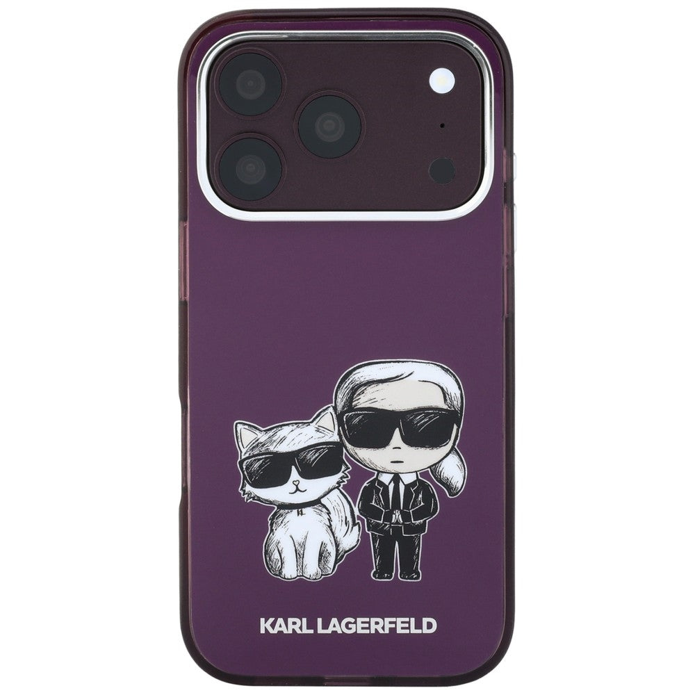 Custodia MagSafe per Apple iPhone 18 Pro Max / 17 Pro Max, Karl Lagerfeld, IML KC Bodies Sketch Print, Vinaccia