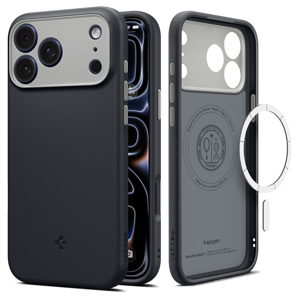 Custodia MagSafe per Apple iPhone 18 Pro Max / 17 Pro Max, Spigen, Caseology Nano Pop, Nera ACS12142
