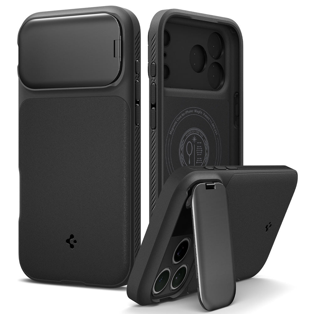 Custodia MagSafe per Apple iPhone 18 Pro Max / 17 Pro Max, Spigen, Optik Armor, Nera ACS09900