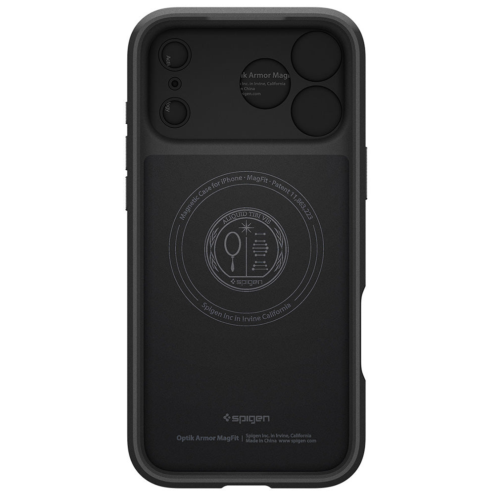 Custodia MagSafe per Apple iPhone 18 Pro Max / 17 Pro Max, Spigen, Optik Armor, Nera ACS09900