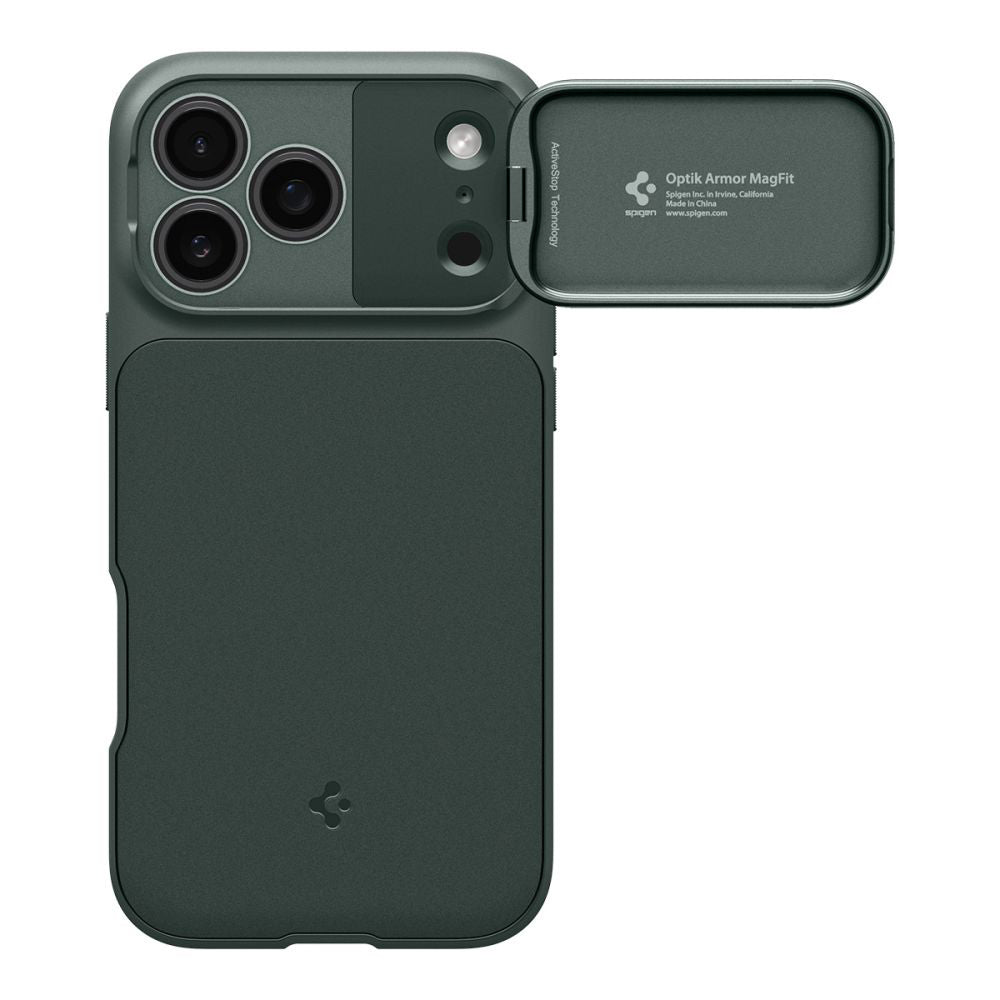 Custodia MagSafe per Apple iPhone 18 Pro Max / 17 Pro Max, Spigen, Optik Armor, Verde ACS09901