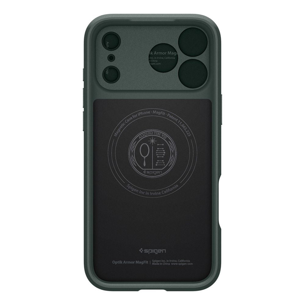 Custodia MagSafe per Apple iPhone 18 Pro Max / 17 Pro Max, Spigen, Optik Armor, Verde ACS09901