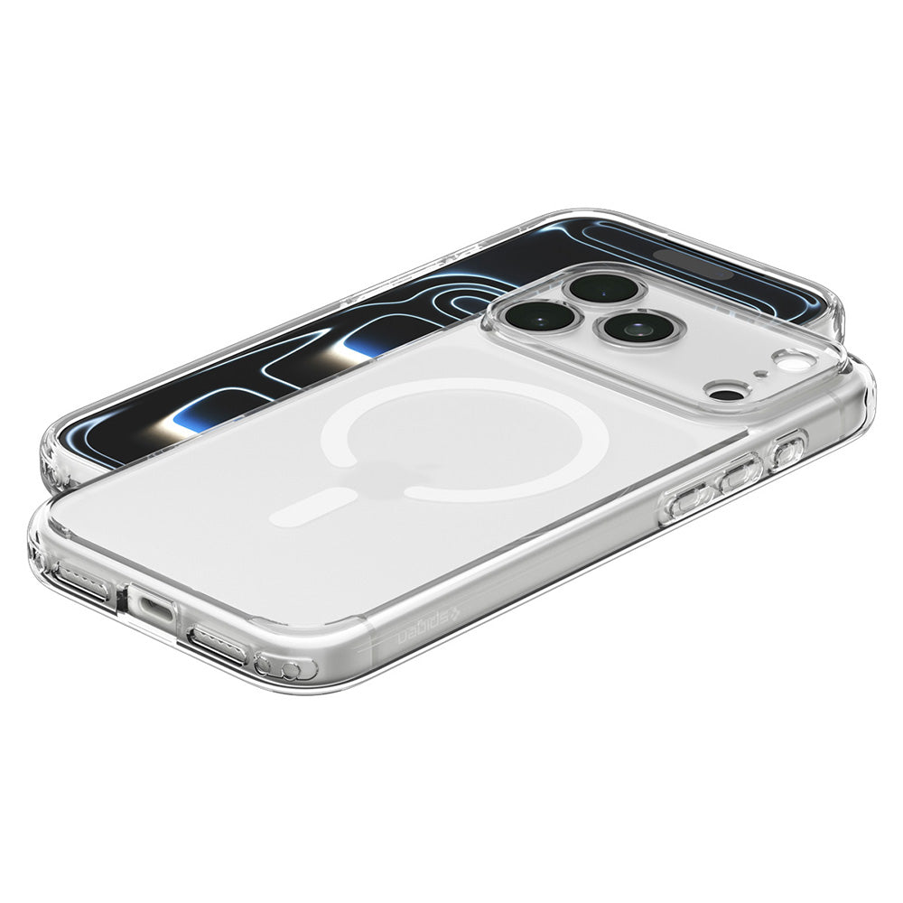 Custodia MagSafe per Apple iPhone 18 Pro Max / 17 Pro Max, Spigen, Ultra Hybrid, Bianco Satinato ACS12124
