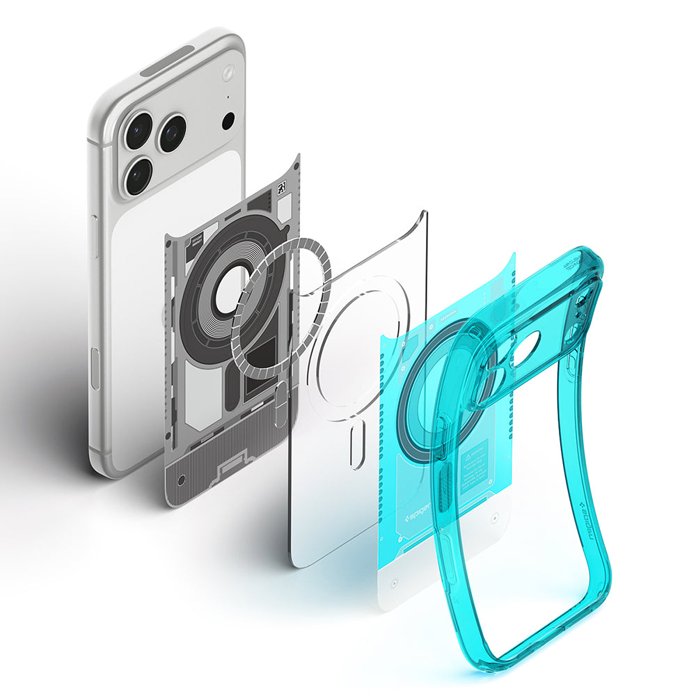 Custodia MagSafe per Apple iPhone 18 Pro Max / 17 Pro Max, Spigen, Ultra Hybrid C-One, Turchese ACS11983
