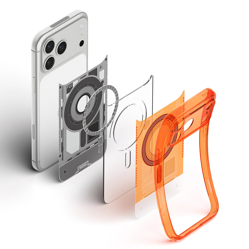 Custodia MagSafe per Apple iPhone 18 Pro Max / 17 Pro Max, Spigen, Ultra Hybrid C-One, Arancione ACS11984