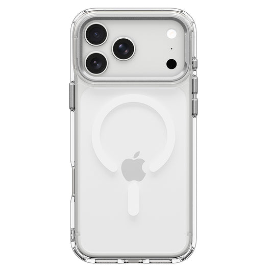 Custodia MagSafe per Apple iPhone 18 Pro Max / 17 Pro Max, Spigen, Ultra Hybrid Optik S, Argento Trasparente ACS11908