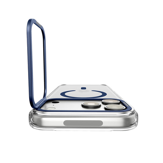 Custodia MagSafe per Apple iPhone 18 Pro Max / 17 Pro Max, Spigen, Ultra Hybrid Optik S, Trasparente Blu Navy ACS11909