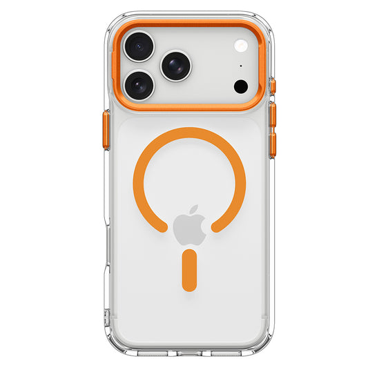 Custodia MagSafe per Apple iPhone 18 Pro Max / 17 Pro Max, Spigen, Ultra Hybrid Optik S, Trasparente Arancione ACS11910