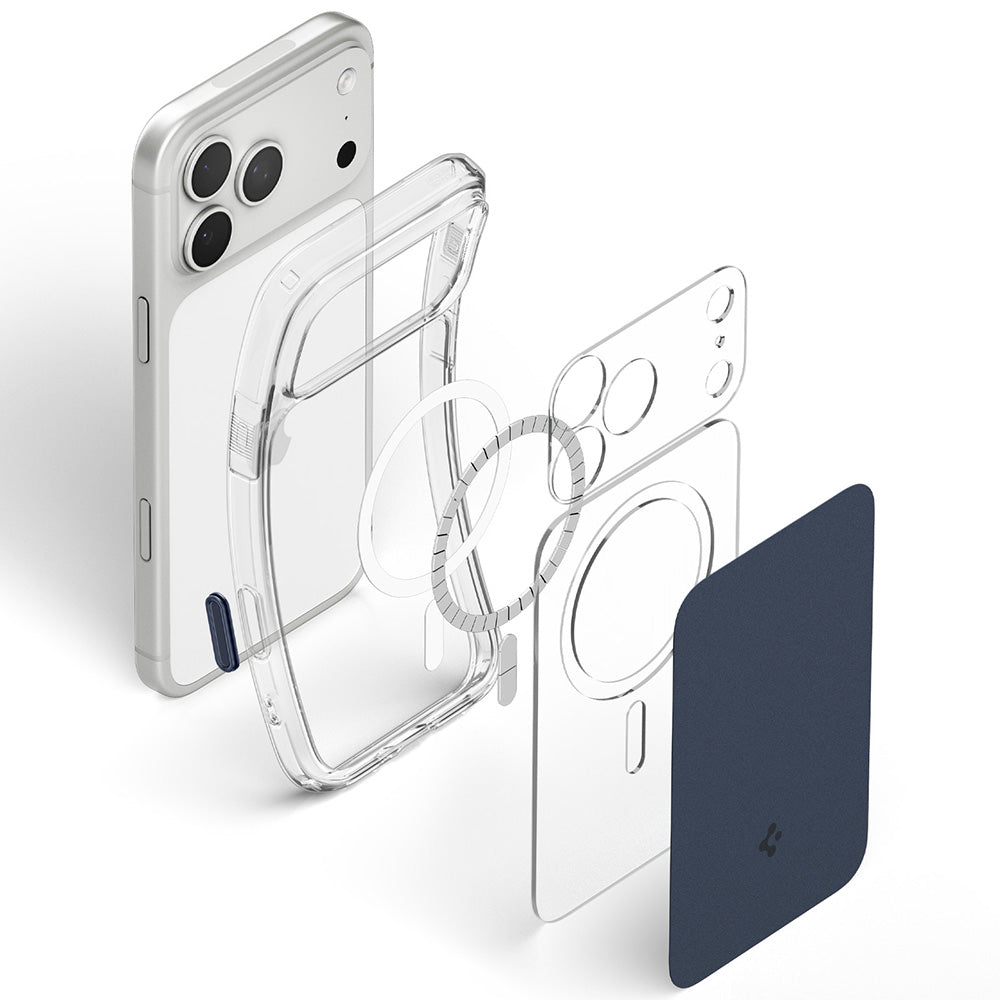 Custodia MagSafe per Apple iPhone 18 Pro Max / 17 Pro Max, Spigen, Ultra Hybrid T, Blu Opaco ACS12135