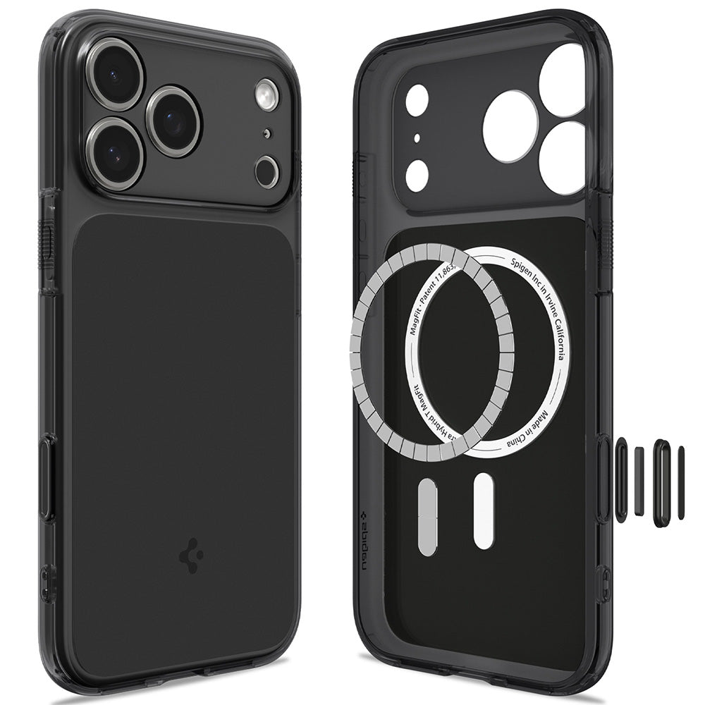 Custodia MagSafe per Apple iPhone 18 Pro Max / 17 Pro Max, Spigen, Ultra Hybrid T, Nero Opaco ACS12134