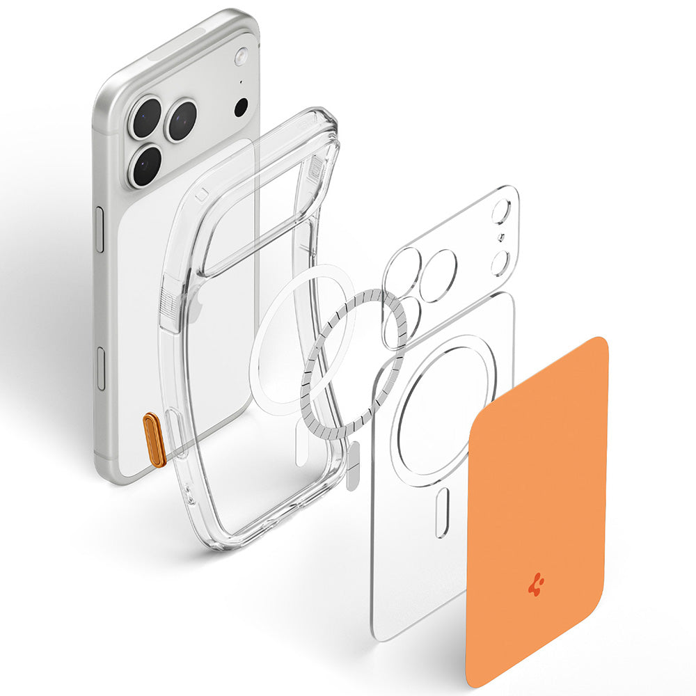 Custodia MagSafe per Apple iPhone 18 Pro Max / 17 Pro Max, Spigen, Ultra Hybrid T, Arancione ACS12133