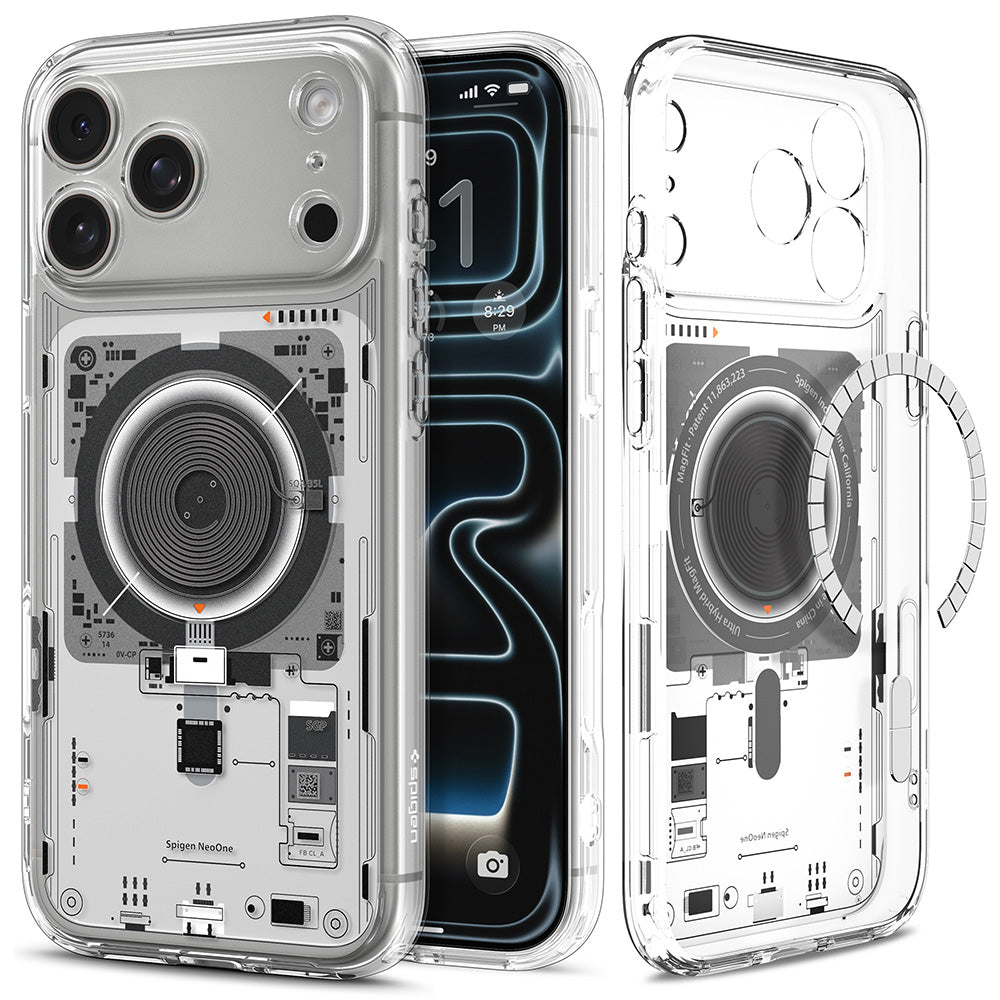 Custodia MagSafe per Apple iPhone 18 Pro Max / 17 Pro Max, Spigen, Ultra Hybrid Neo One, Trasparente ACS12129