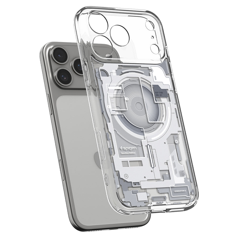 Custodia MagSafe per Apple iPhone 18 Pro Max / 17 Pro Max, Spigen, Ultra Hybrid Zero One, Bianca ACS12126