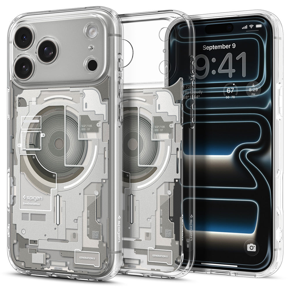 Custodia MagSafe per Apple iPhone 18 Pro Max / 17 Pro Max, Spigen, Ultra Hybrid Zero One, Grigio ACS12127