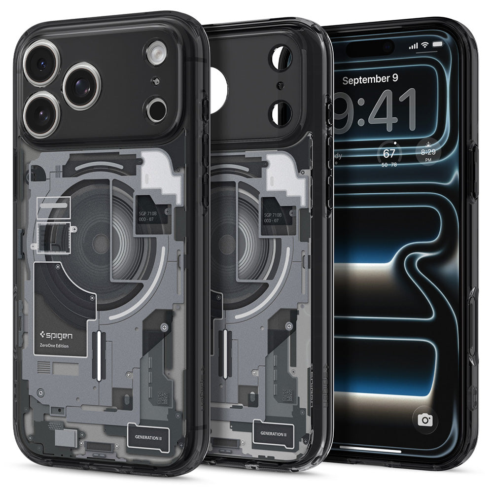 Custodia MagSafe per Apple iPhone 18 Pro Max / 17 Pro Max, Spigen, Ultra Hybrid Zero One, Nera ACS12128