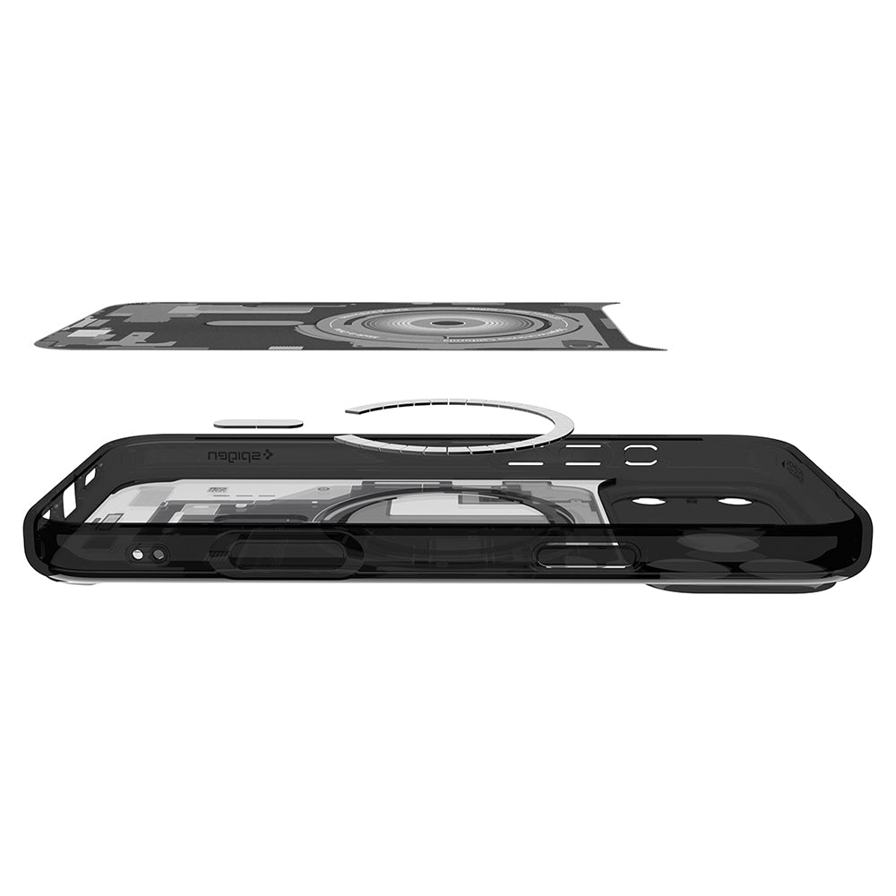 Custodia MagSafe per Apple iPhone 18 Pro Max / 17 Pro Max, Spigen, Ultra Hybrid Zero One, Nera ACS12128