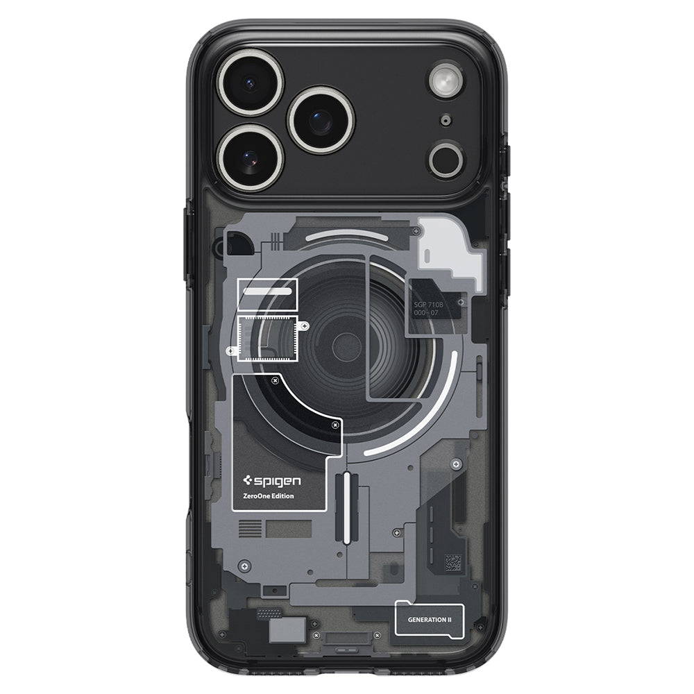 Custodia MagSafe per Apple iPhone 18 Pro Max / 17 Pro Max, Spigen, Ultra Hybrid Zero One, Nera ACS12128