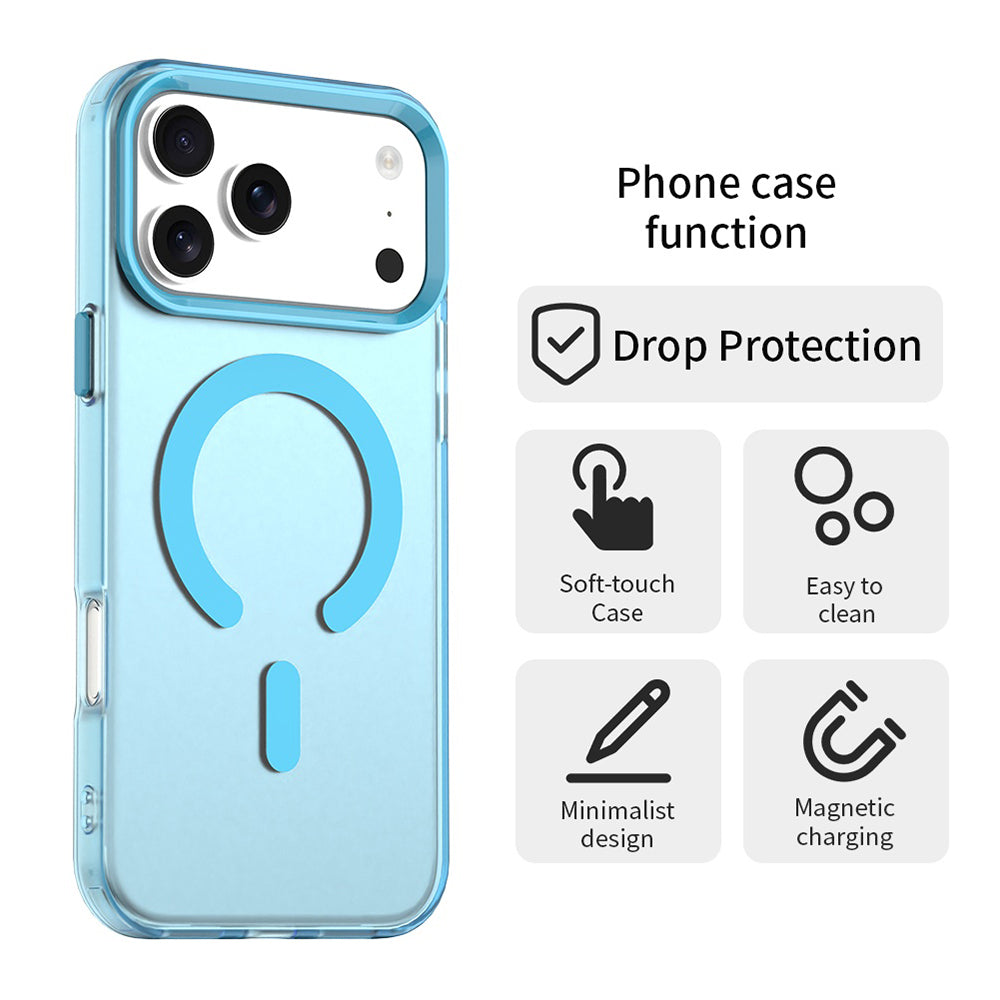 Custodia MagSafe per Apple iPhone 18 Pro Max / 17 Pro Max, Techsuit, CandyCase, Blu