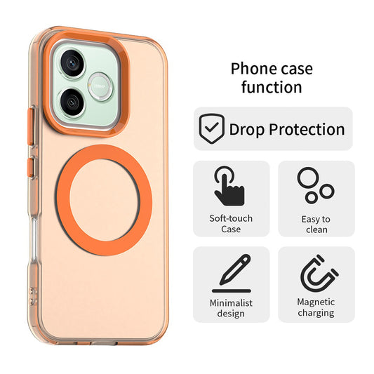 Custodia MagSafe per Honor 600 Lite, Techsuit, CandyCase, Arancione