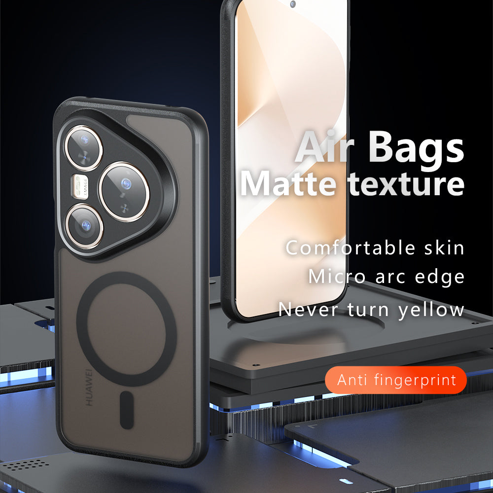 Custodia MagSafe per Huawei Pura 80 Pro / Pura 80 Ultra, Techsuit, PureFrost, Nero Satinato