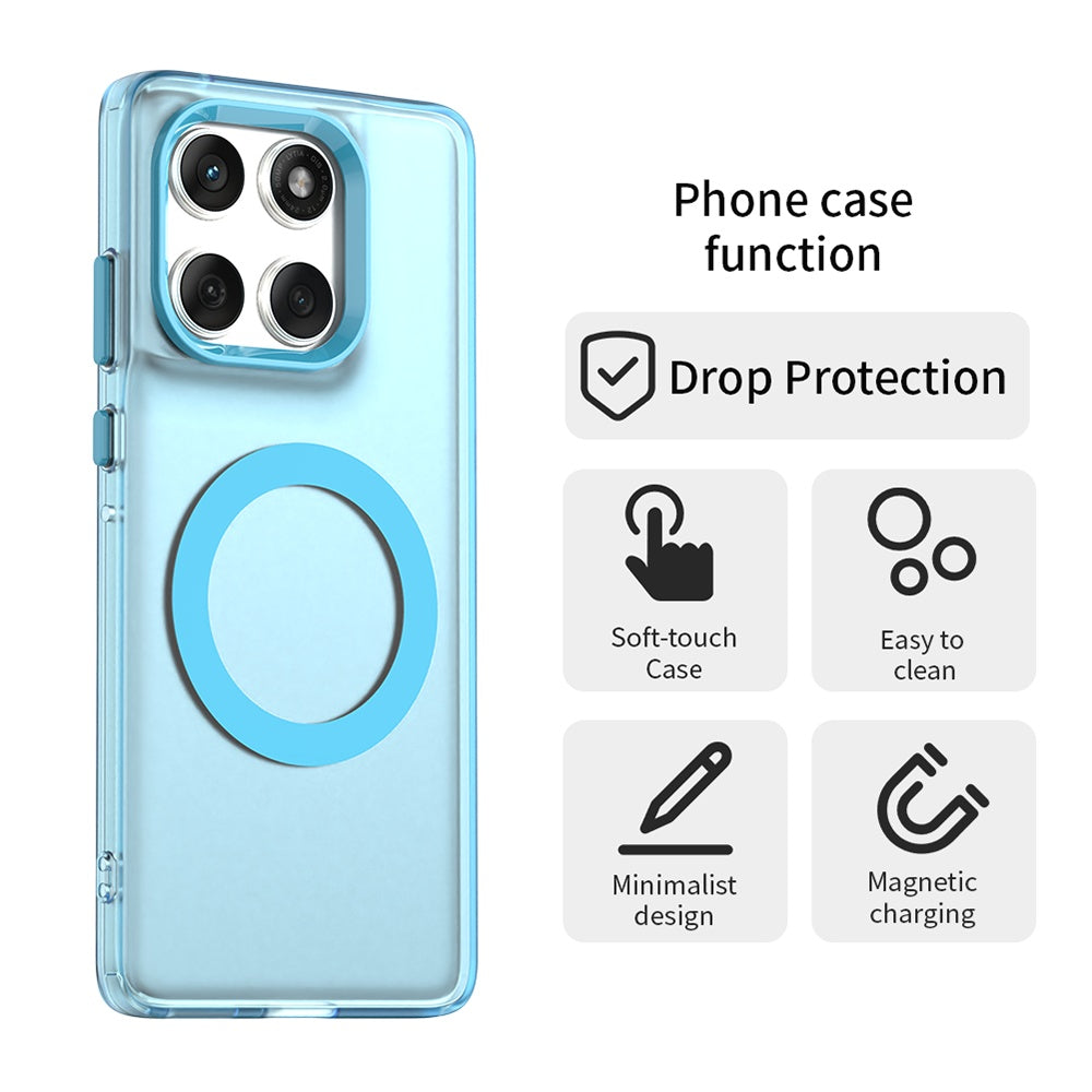 Custodia MagSafe per Motorola Edge 60 Fusion / Edge 60, Techsuit, CandyCase, Blu