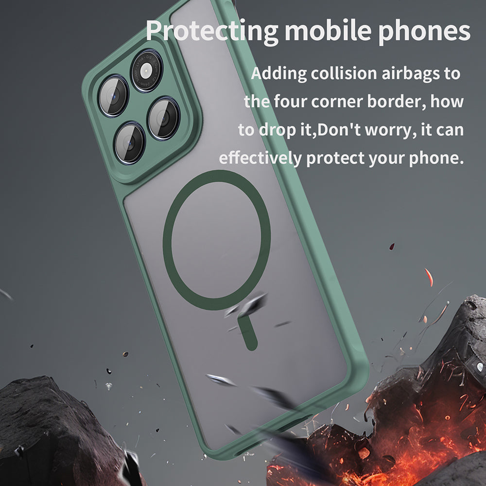 Custodia MagSafe per Motorola Edge 60 Fusion / Edge 60, Techsuit, HaloFrost II, Verde