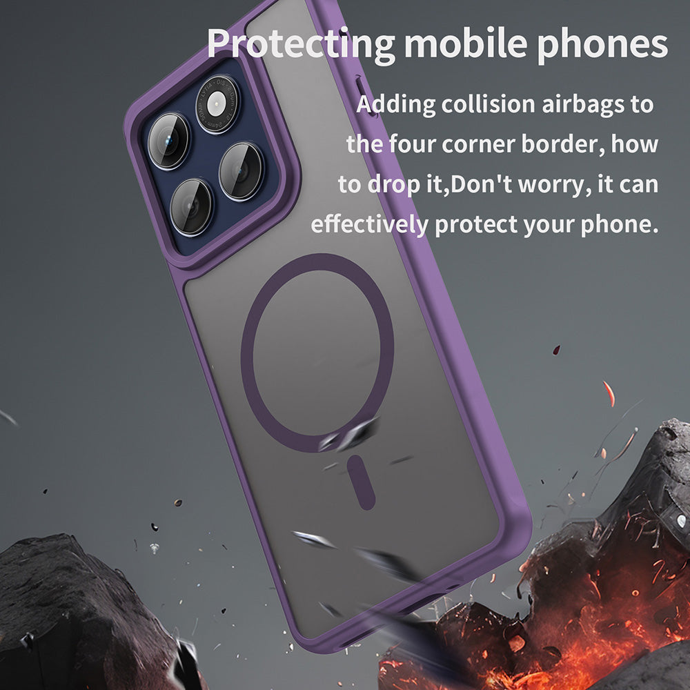 Custodia MagSafe per Motorola Edge 60 Pro, Techsuit, HaloFrost II (Foro Grande per Obiettivo), Viola