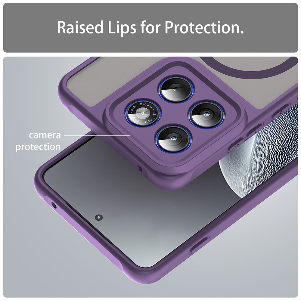 Custodia MagSafe per Motorola Edge 70, Techsuit, HaloFrost II, Viola