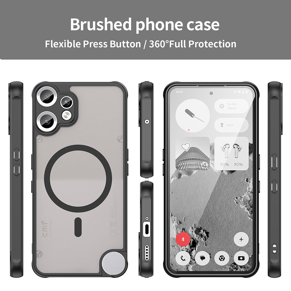 Custodia MagSafe per Nothing CMF Phone 2 Pro, Techsuit, HaloFrost II, Nera