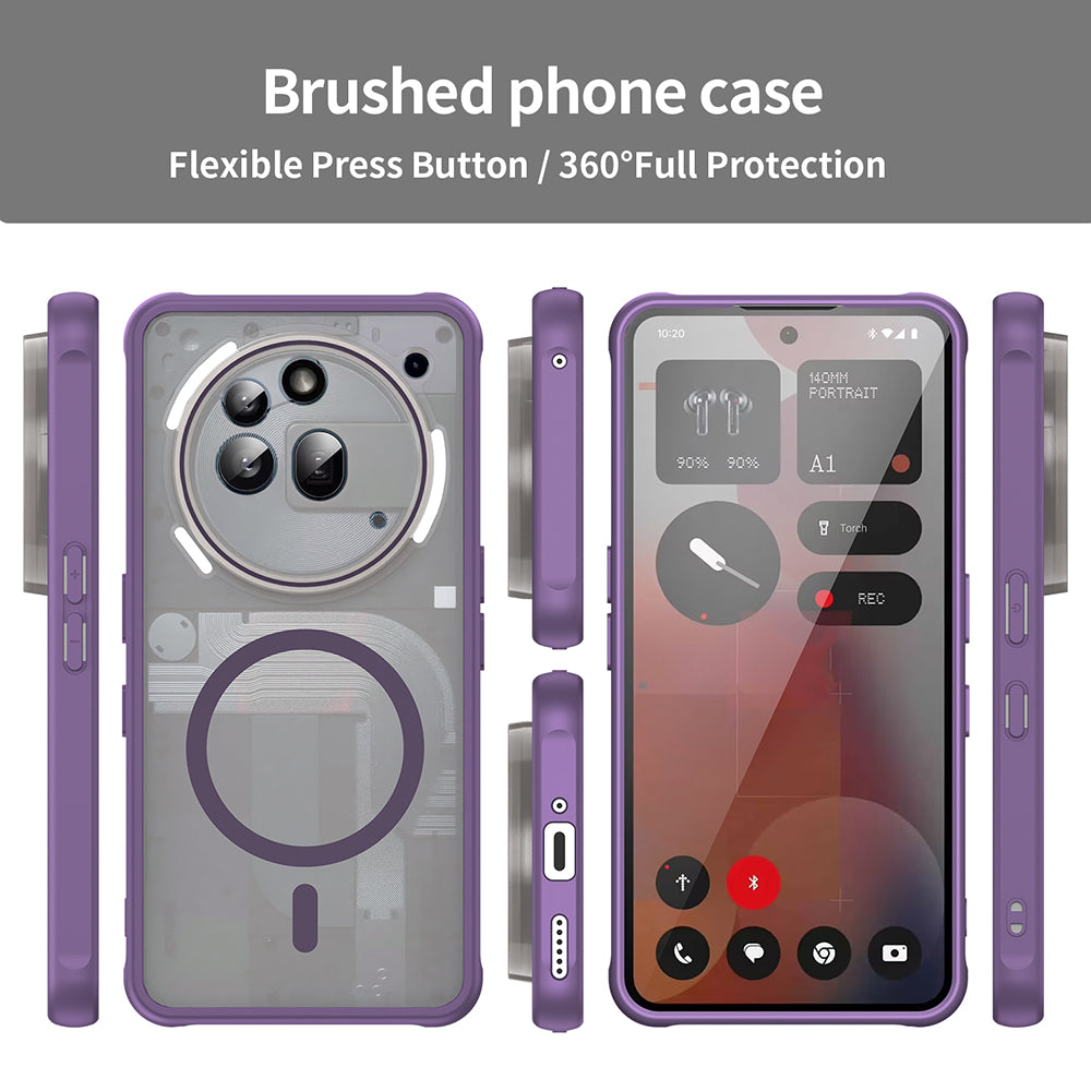 Custodia MagSafe per Nothing Phone (3a) Pro, Techsuit, HaloFrost II, Viola