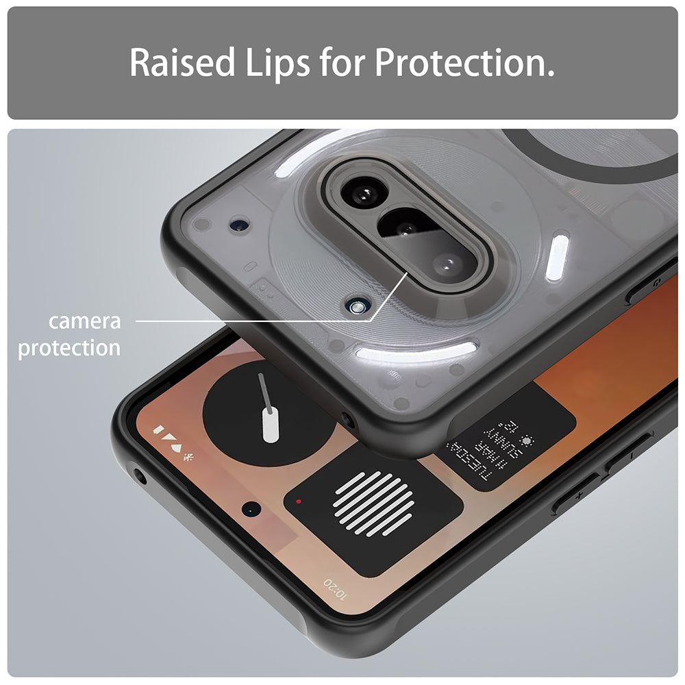 Custodia MagSafe per Nothing Phone (3a), Techsuit, HaloFrost II, Nera