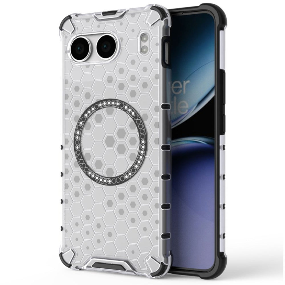 Custodia MagSafe per OnePlus Nord 4, Techsuit, HoneyComb Shield, Bianca